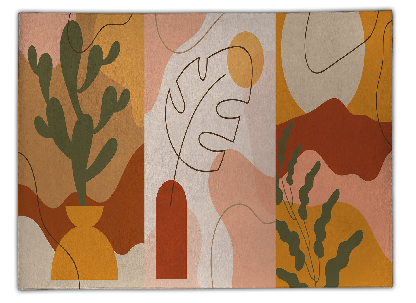 Abstract Desert Low Pile Area Rug