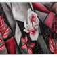 Abstract Red Rose Low Pile Area Rug