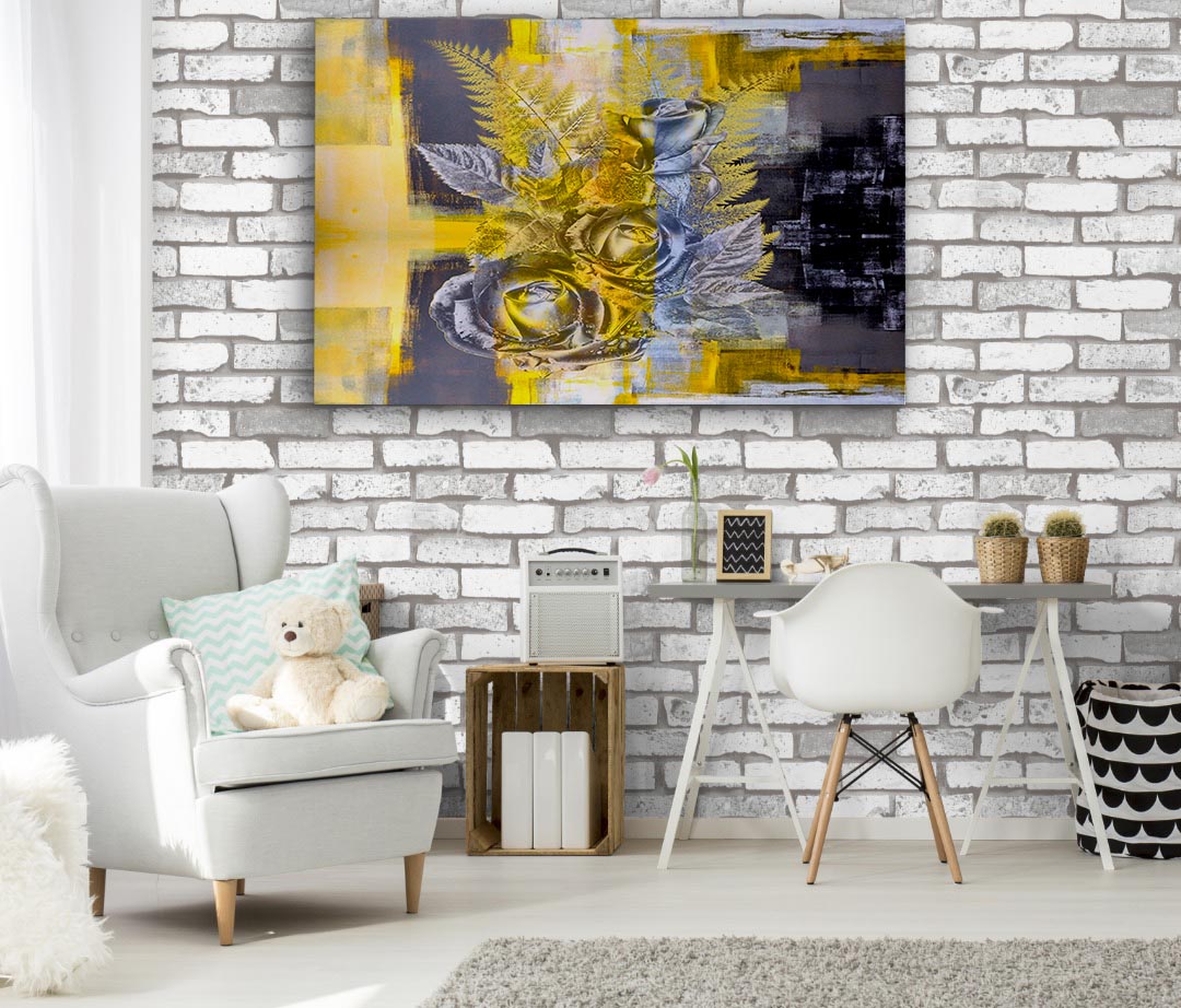 Abstract Rose Canvas Art