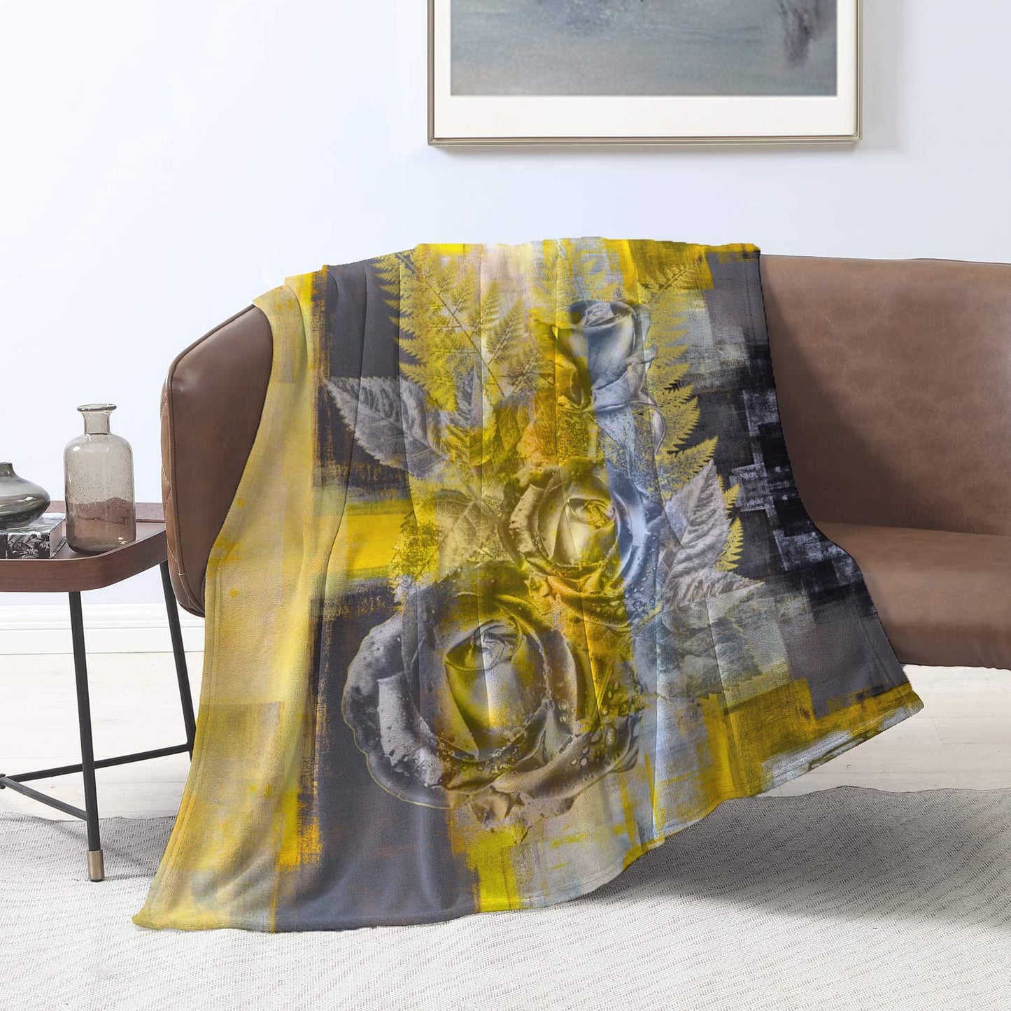 Abstract Rose Velvet Blanket