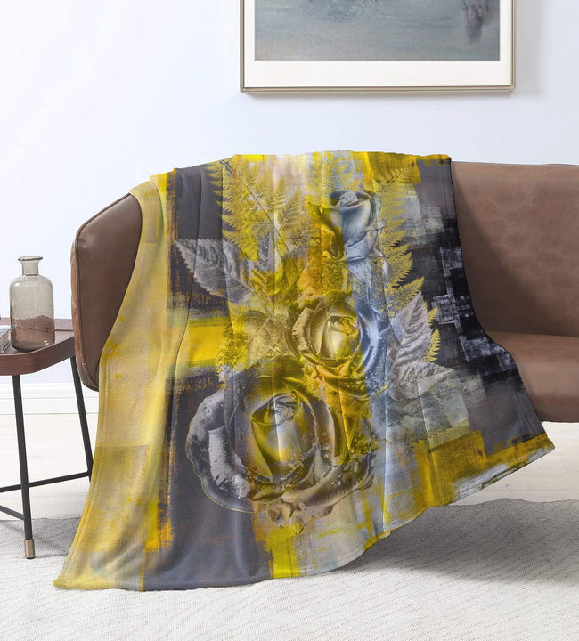 Abstract Rose Velvet Blanket