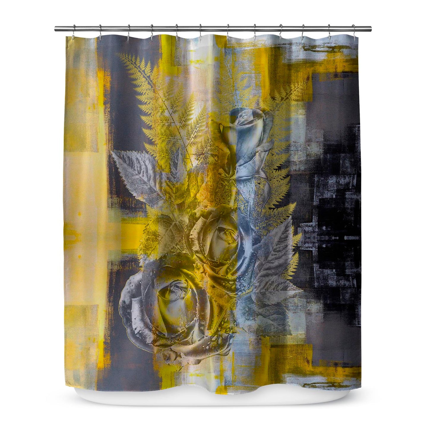 Abstract Rose Shower Curtain