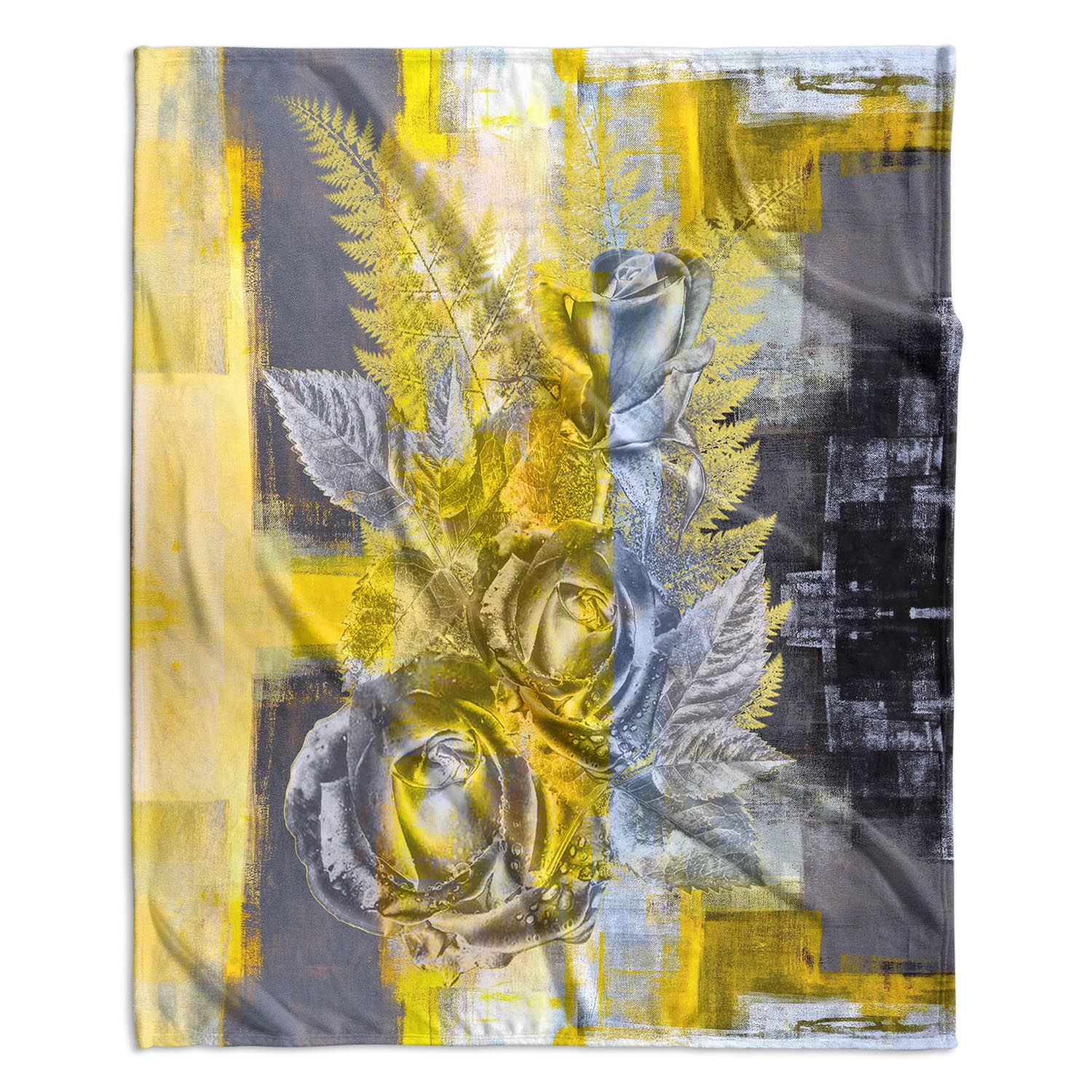 Abstract Rose Sherpa Blanket