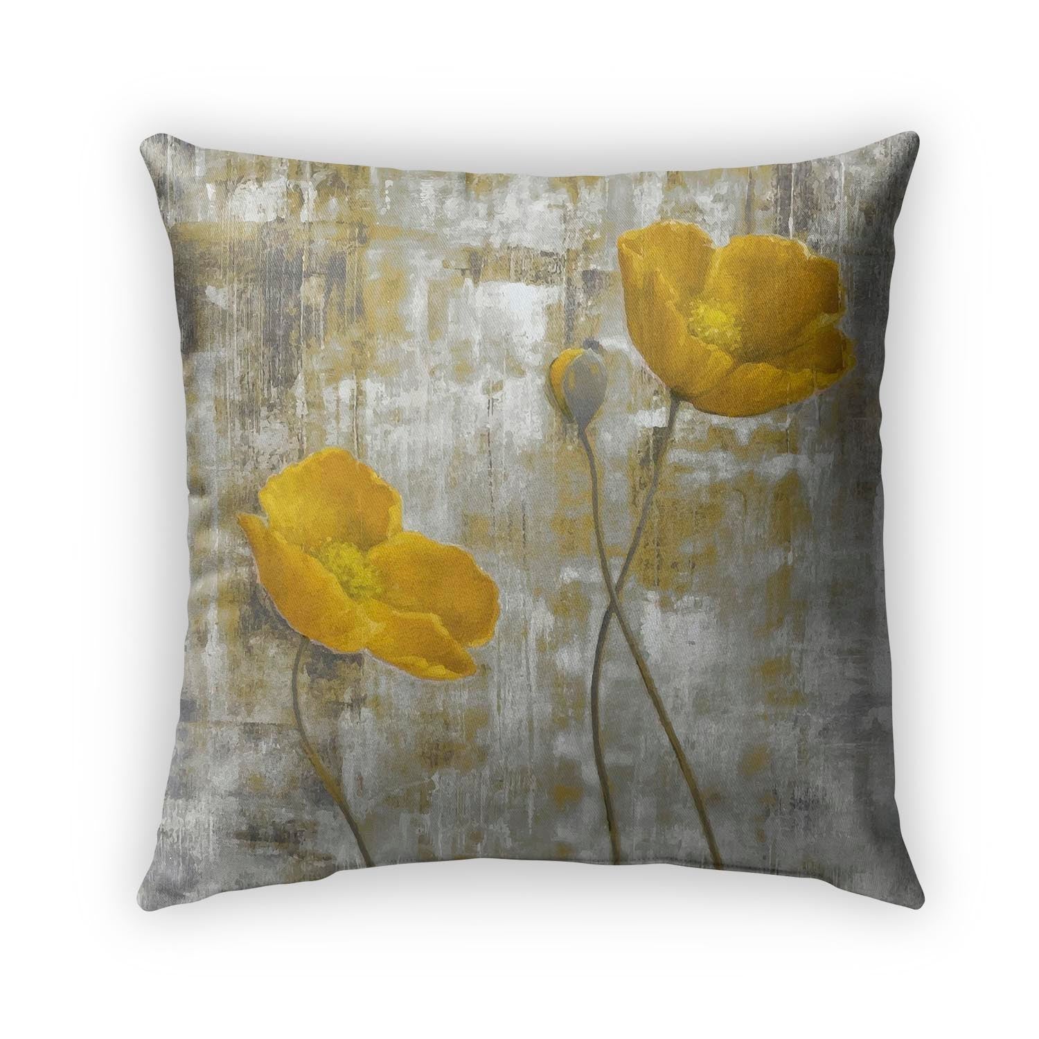 Abstract Yellow Flowers Pillow