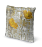 Abstract Yellow Flowers Pillow