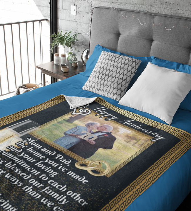 Anniversary Gold Velvet Blanket