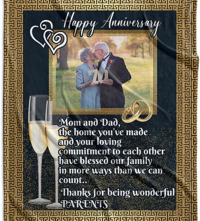 Anniversary Gold Velvet Blanket