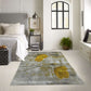 Abstract Yellow Flowers Low Pile Area Rug