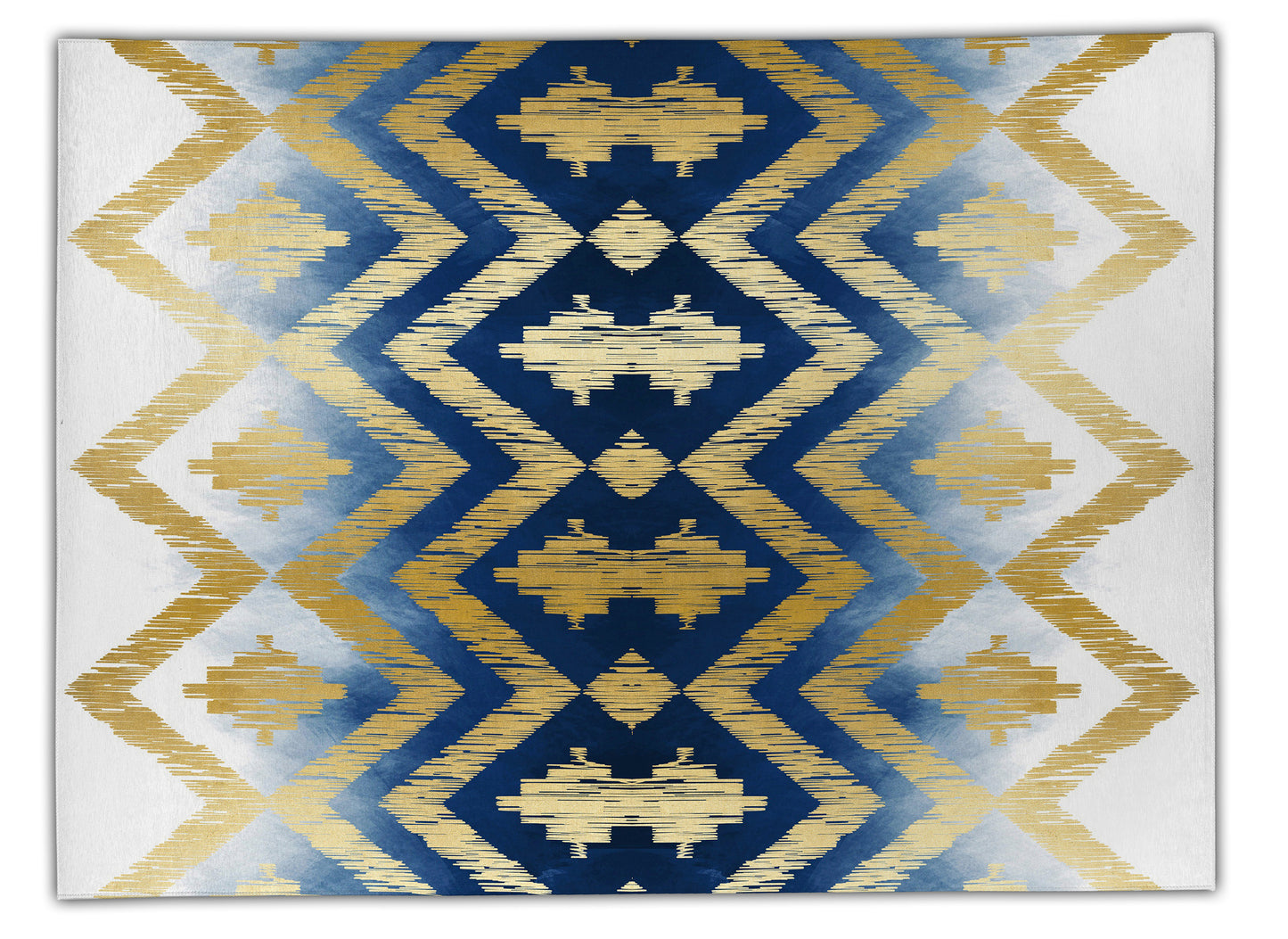 BlueGold Chevron Low Pile Area Rug