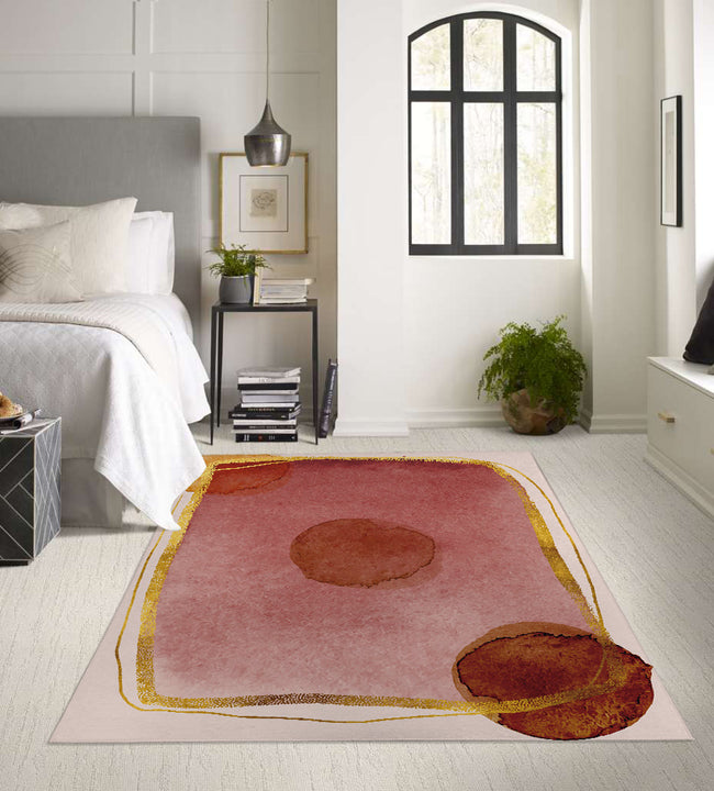 Wine Stain Low Pile Area Rug
