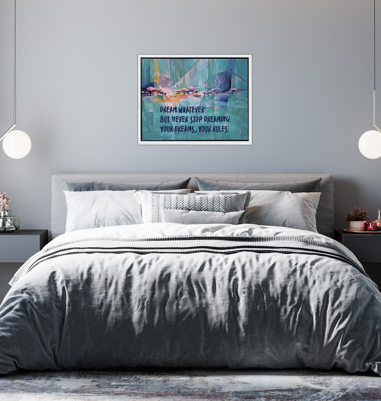 Turquoise Dream Framed Canvas
