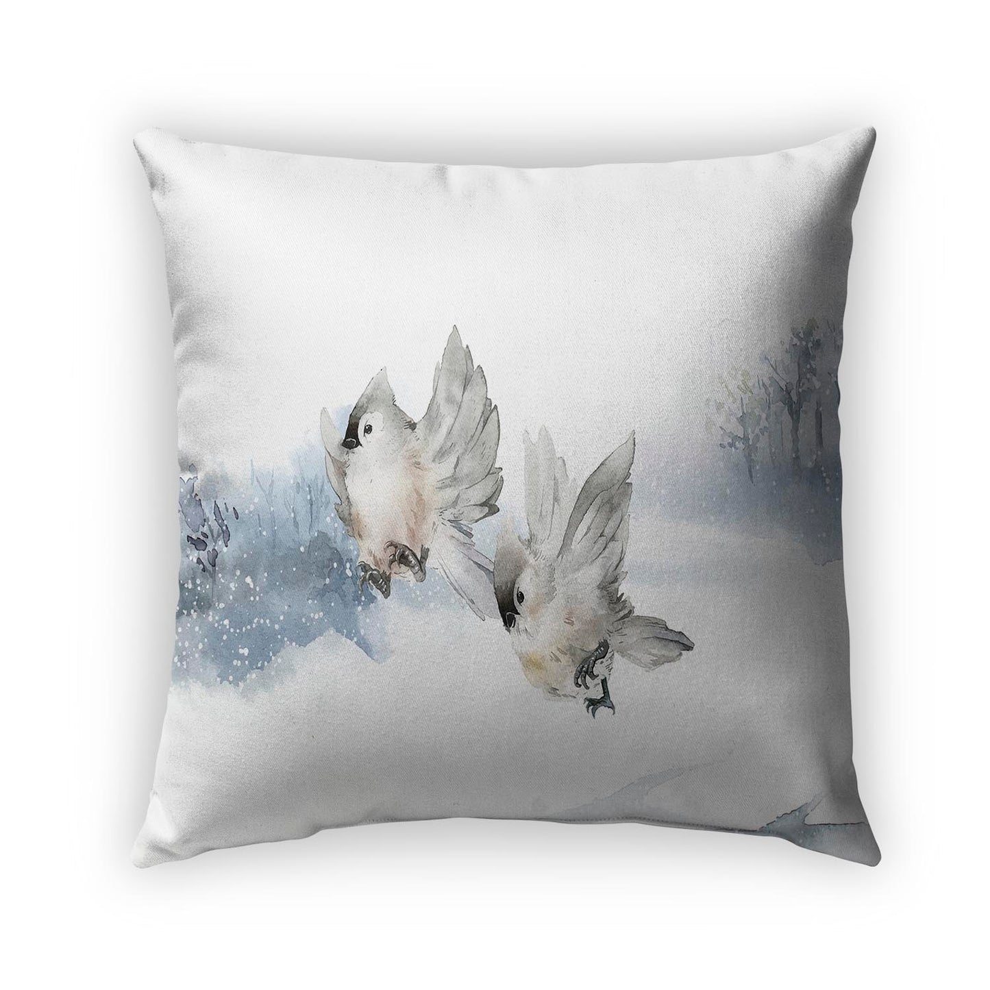 Birds on Snow Pillow