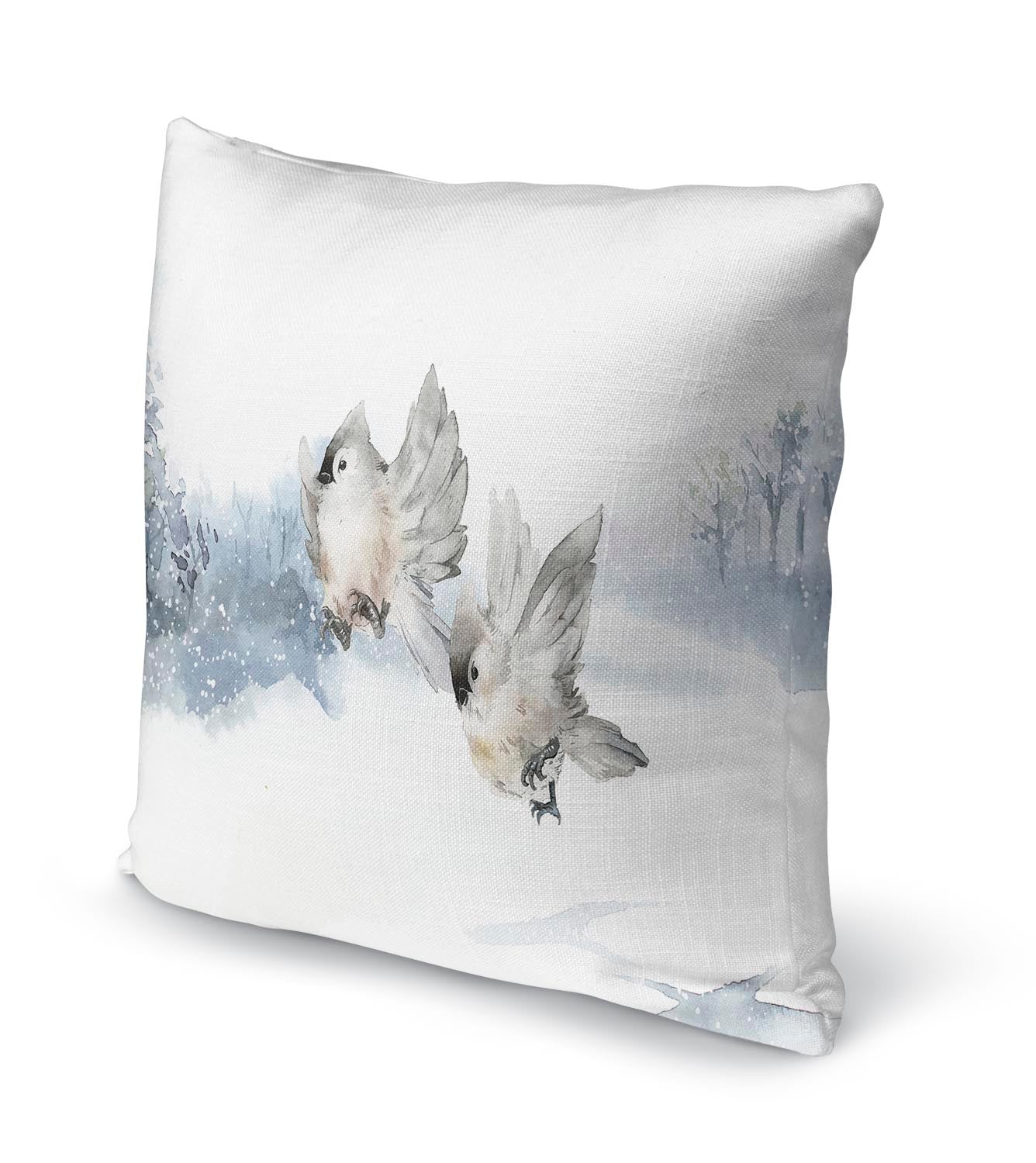 Birds on Snow Pillow