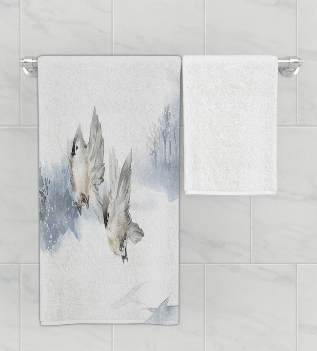 Birds on Snow Towel