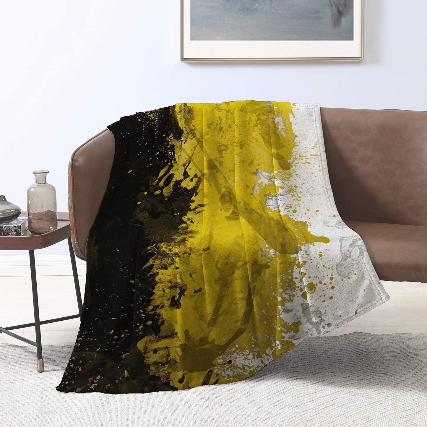 Black Gold Velvet Blanket