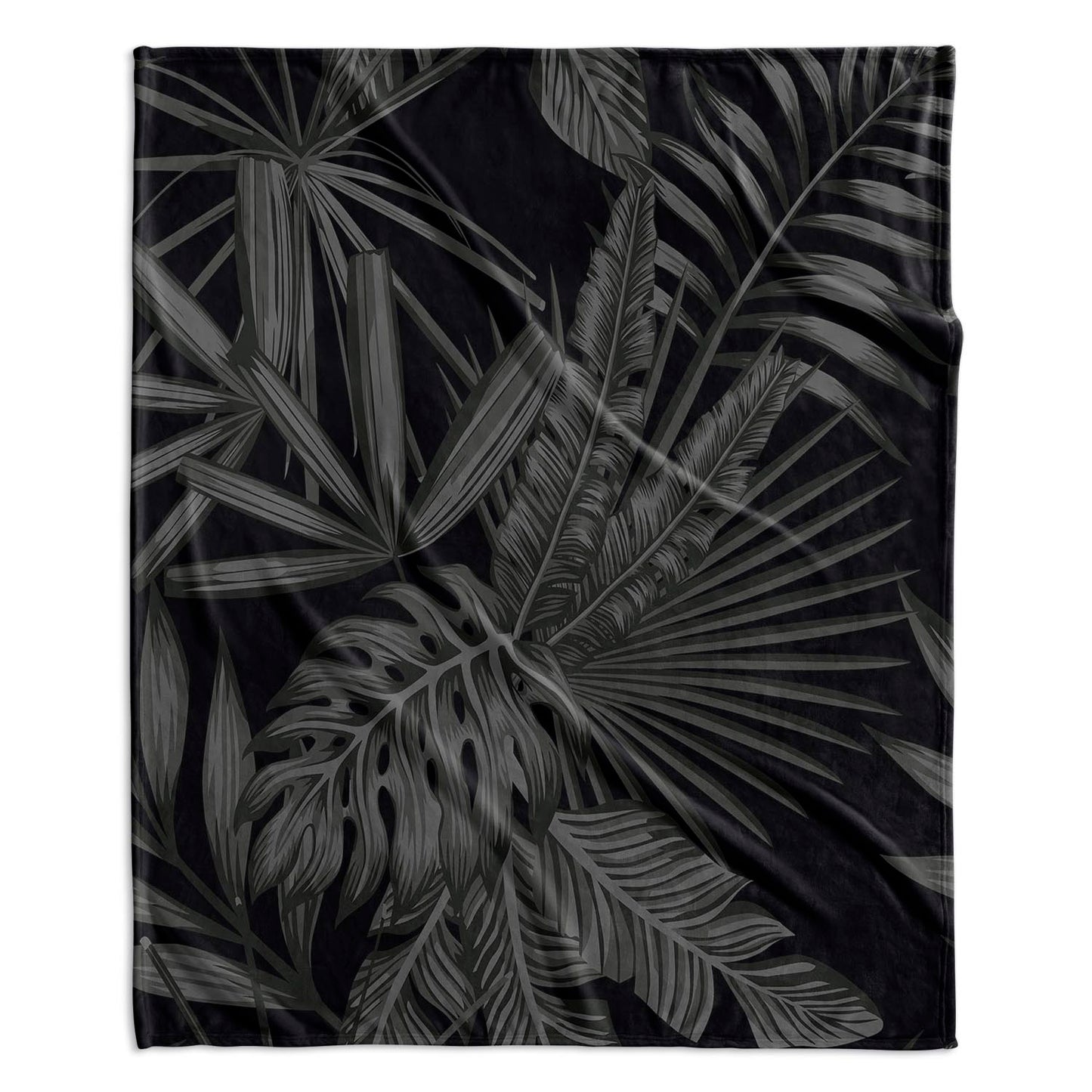 Black Leaves Velvet Blanket