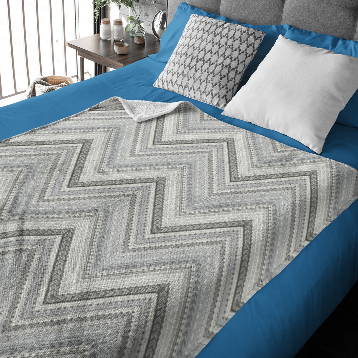 Chevron Velvet Blanket