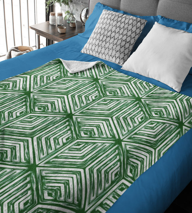 Diamante Verde Velvet Blanket