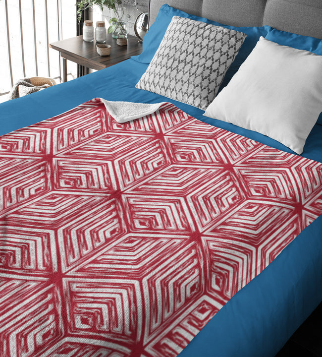 Diamante Red Velvet Blanket