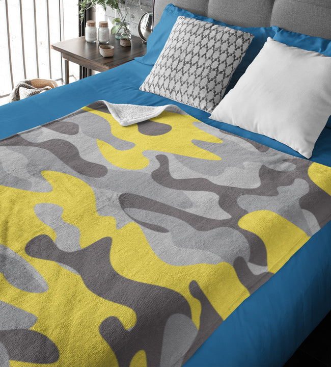 Illuminating Camo Velvet Blanket