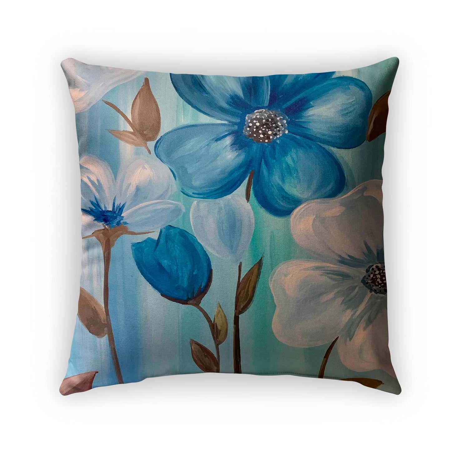 Blue Flowers Pillow