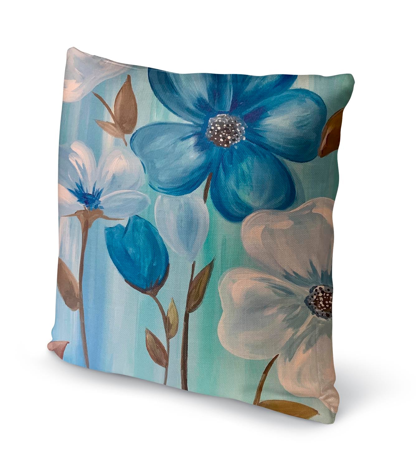 Blue Flowers Pillow