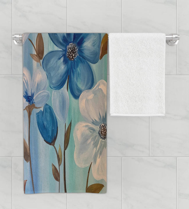 Blue Flowers Towel