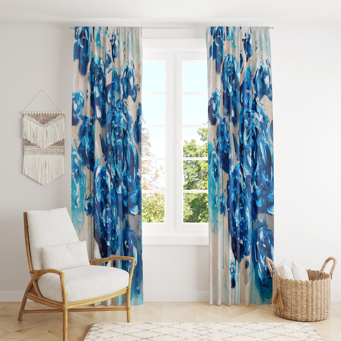 Blue Summer Blackout Curtains