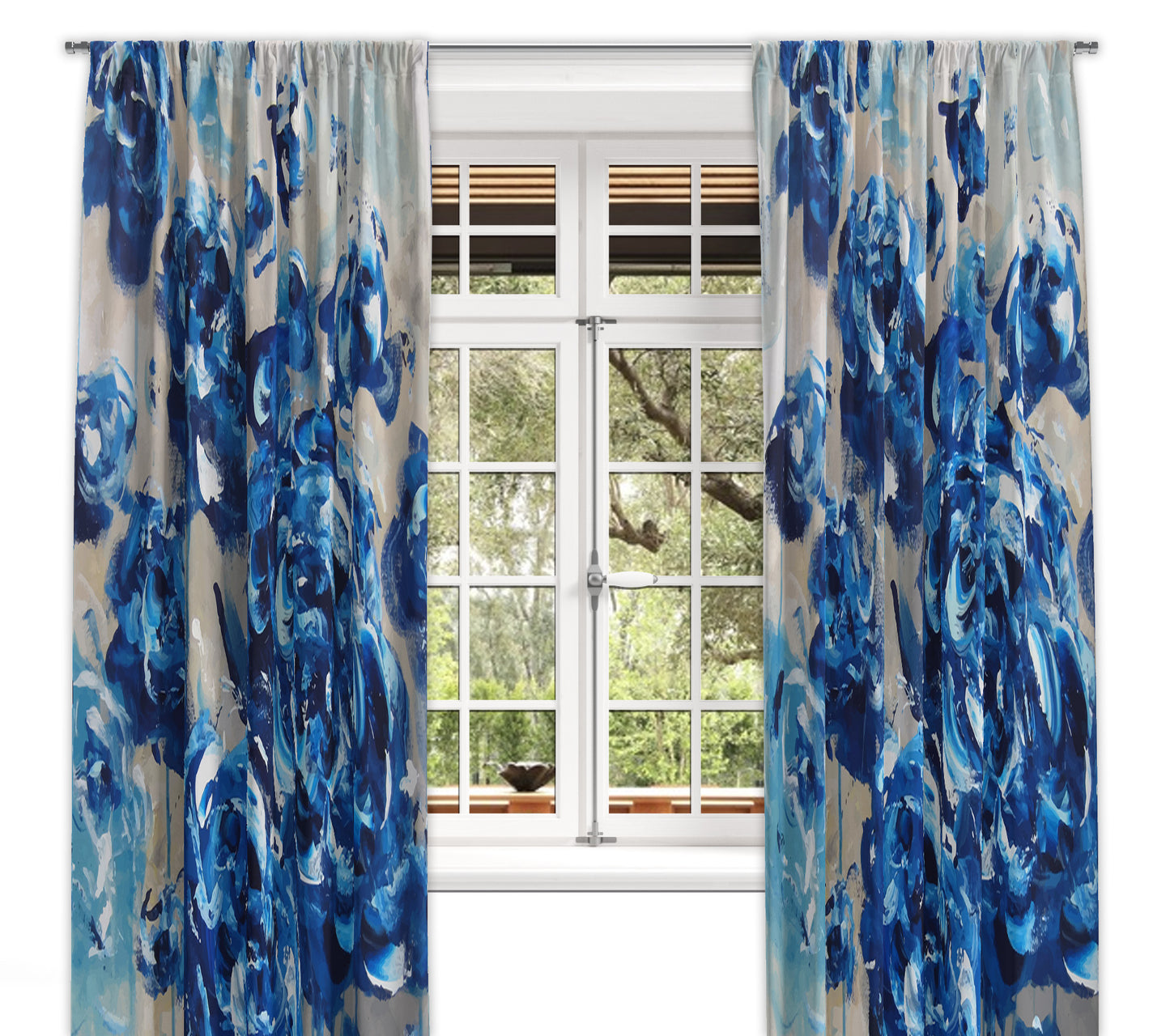 Blue Summer Blackout Curtains