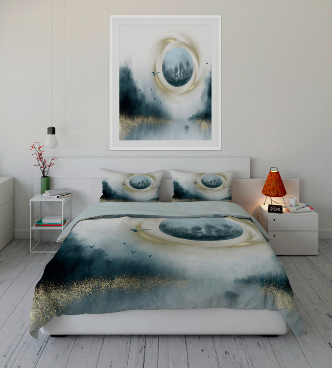 Blue Moon Sherpa Comforter Set