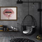 Dimond Lips Framed Canvas