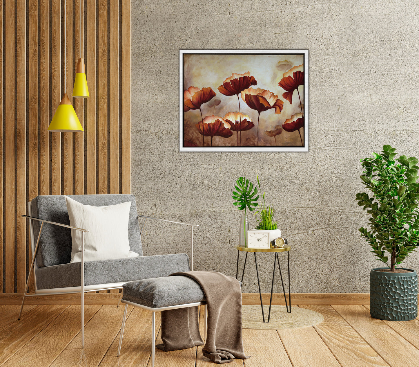 Poppies Framed Canvas