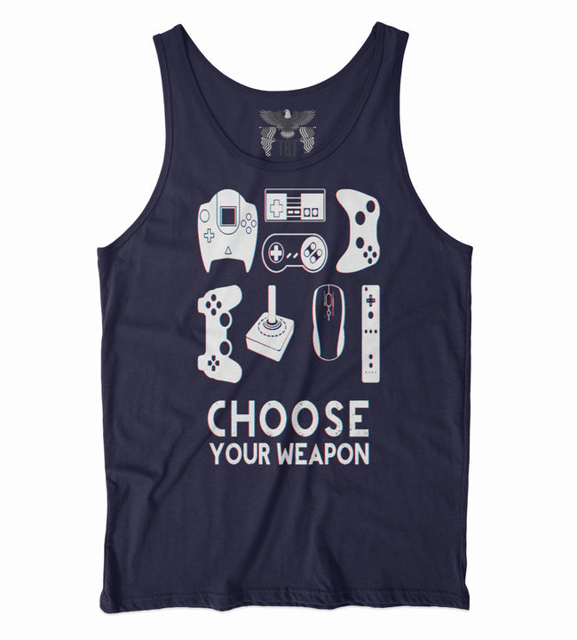 Choose your weapon Unisex Tank