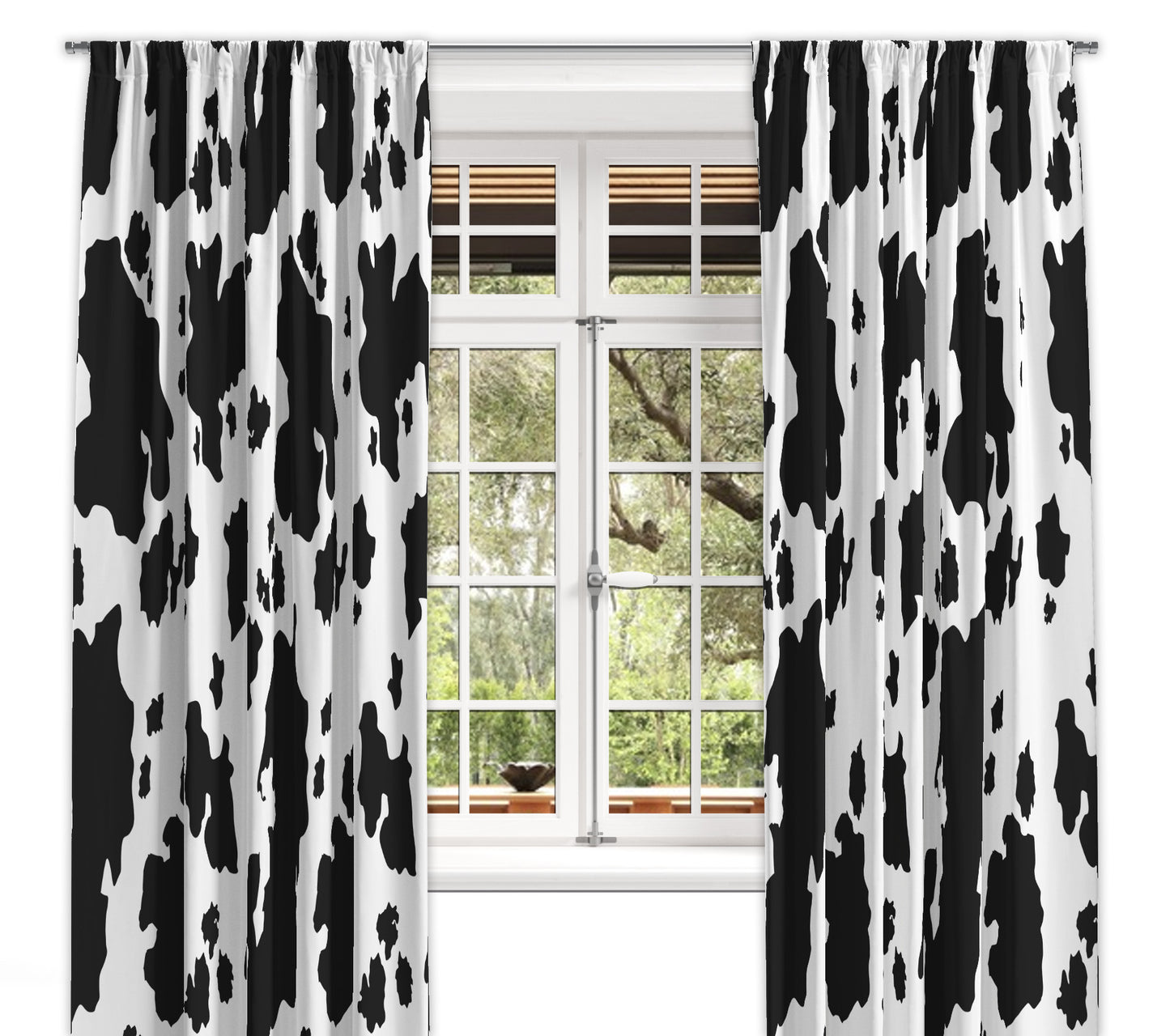 Cowhide Black Blackout Curtains