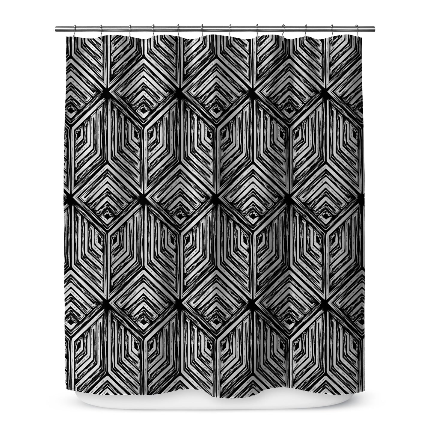 Diamante Black Shower Curtain