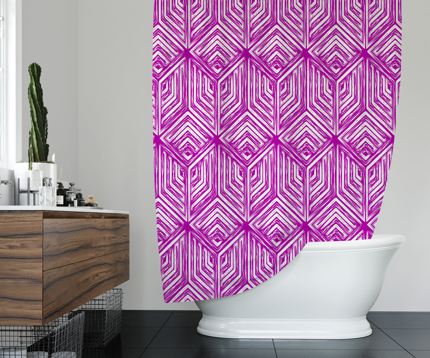 Diamante Pink Shower Curtain