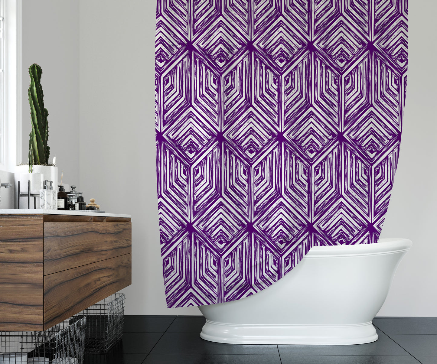 Diamante Purple Shower Curtain