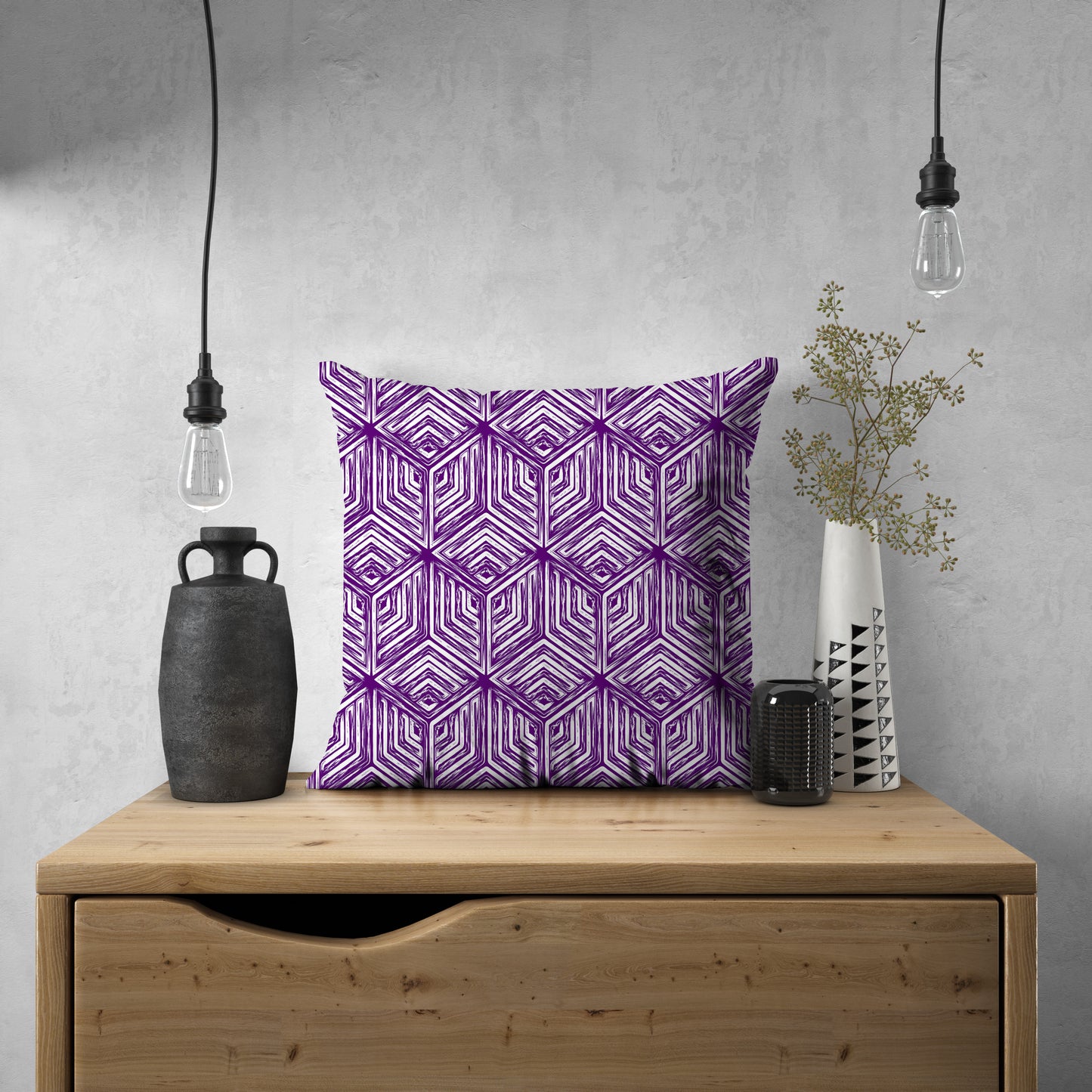 Diamante Purple Pillow