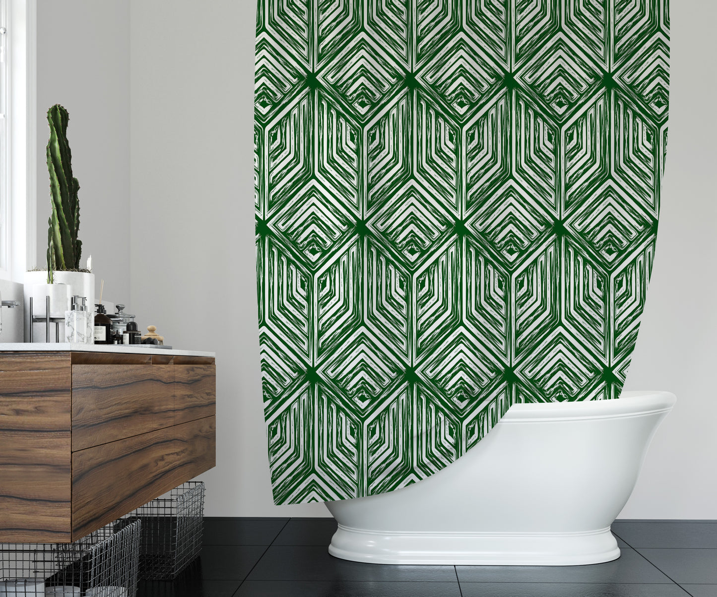 Diamante Verde Shower Curtain