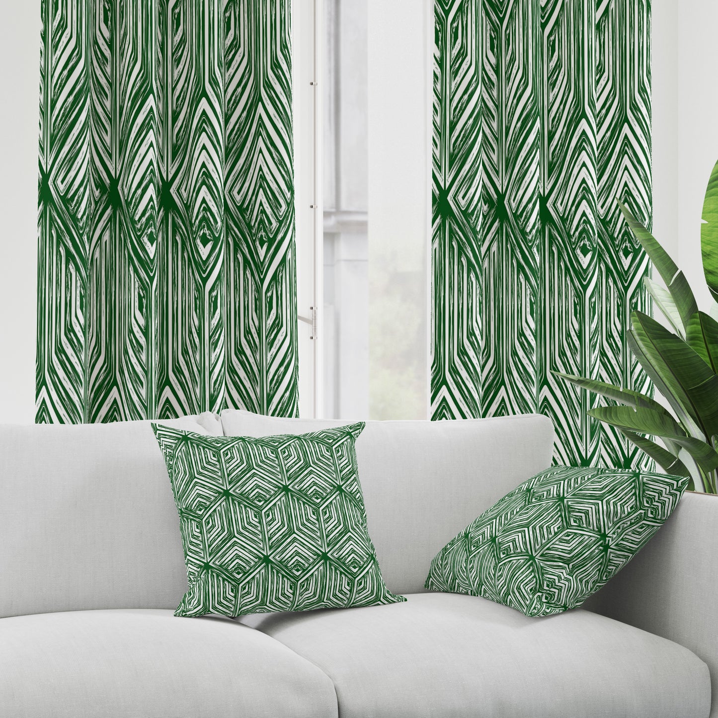 Diamante Verde Blackout Curtains