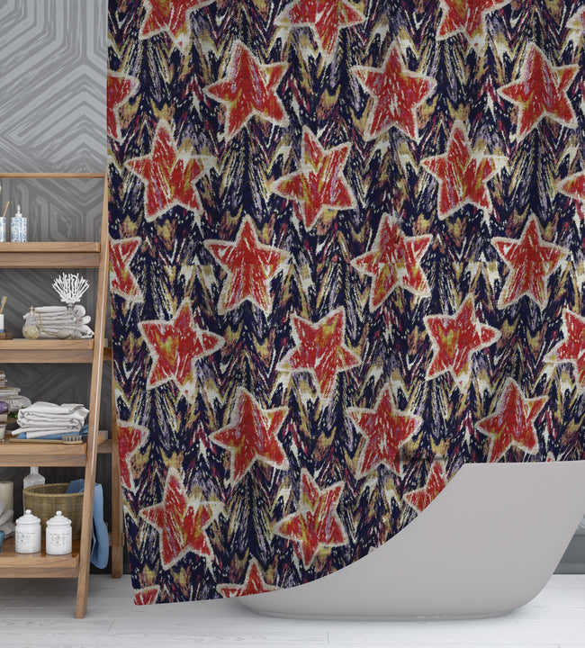 Fire Shower Curtain