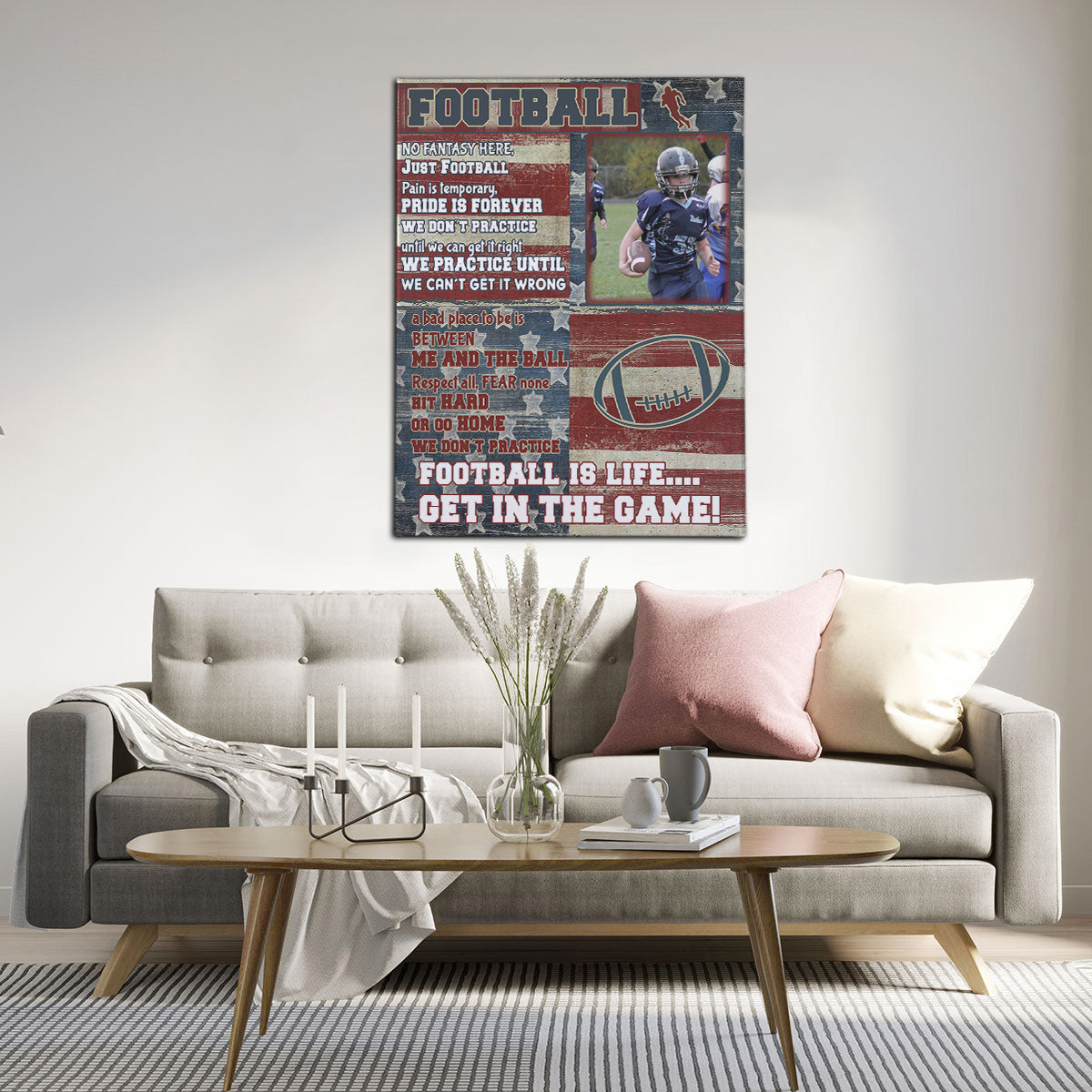 Football Flag Canvas Art