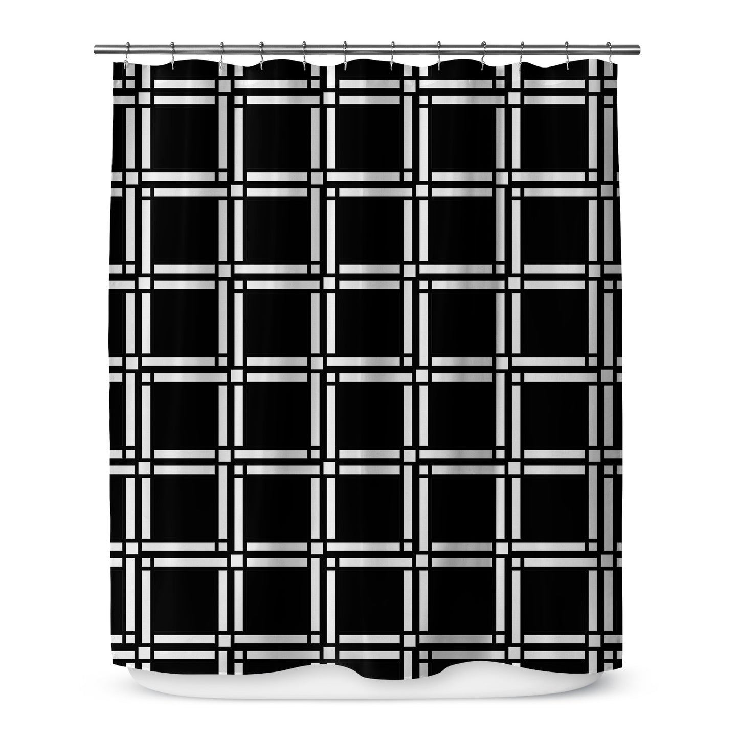 Gate Black Shower Curtain