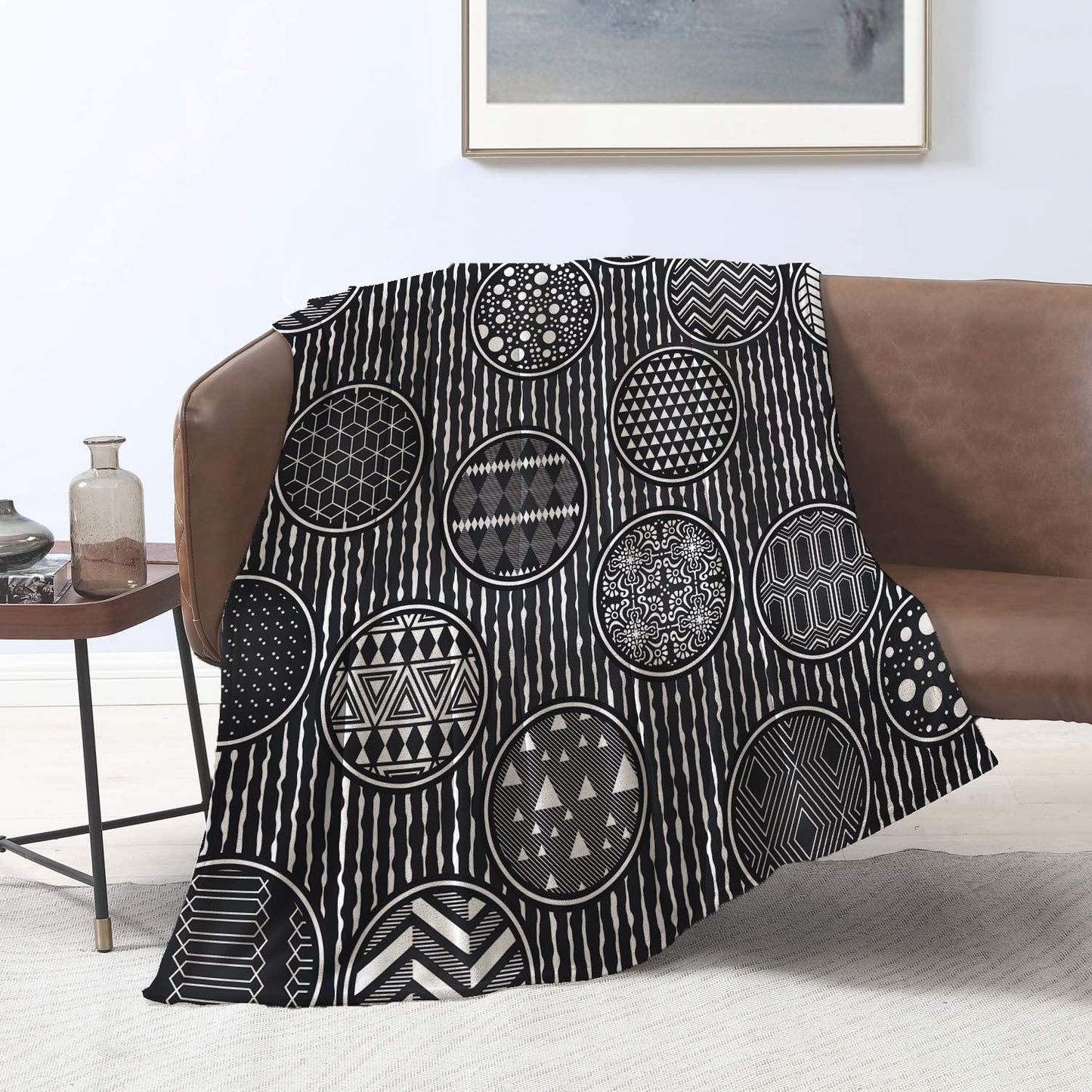 Geometric Mandala Velvet Blanket