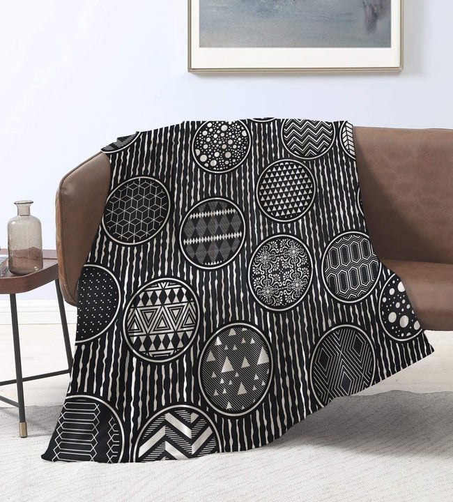 Geometric Mandala Velvet Blanket