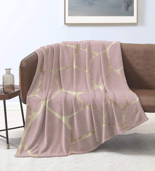 Golden Giraffe Velvet Blanket