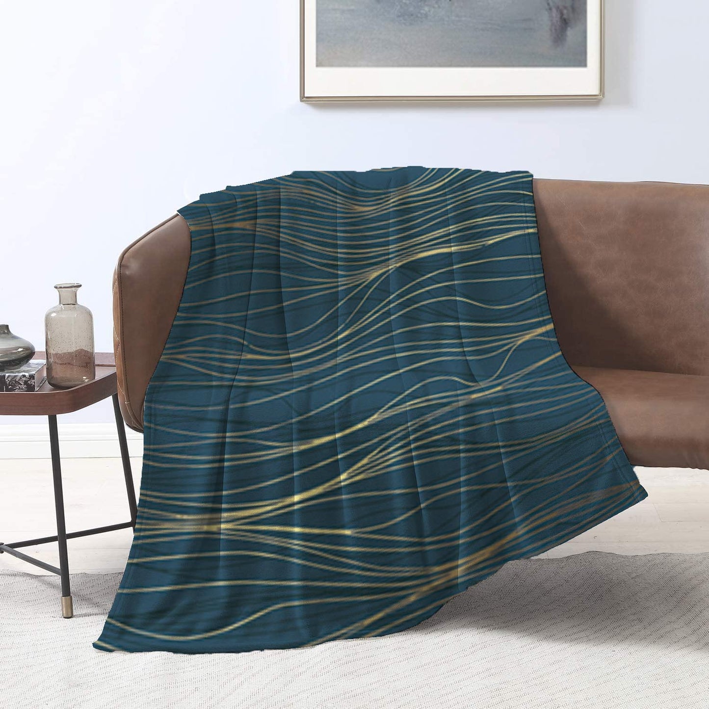 Golden Waves Velvet Blanket