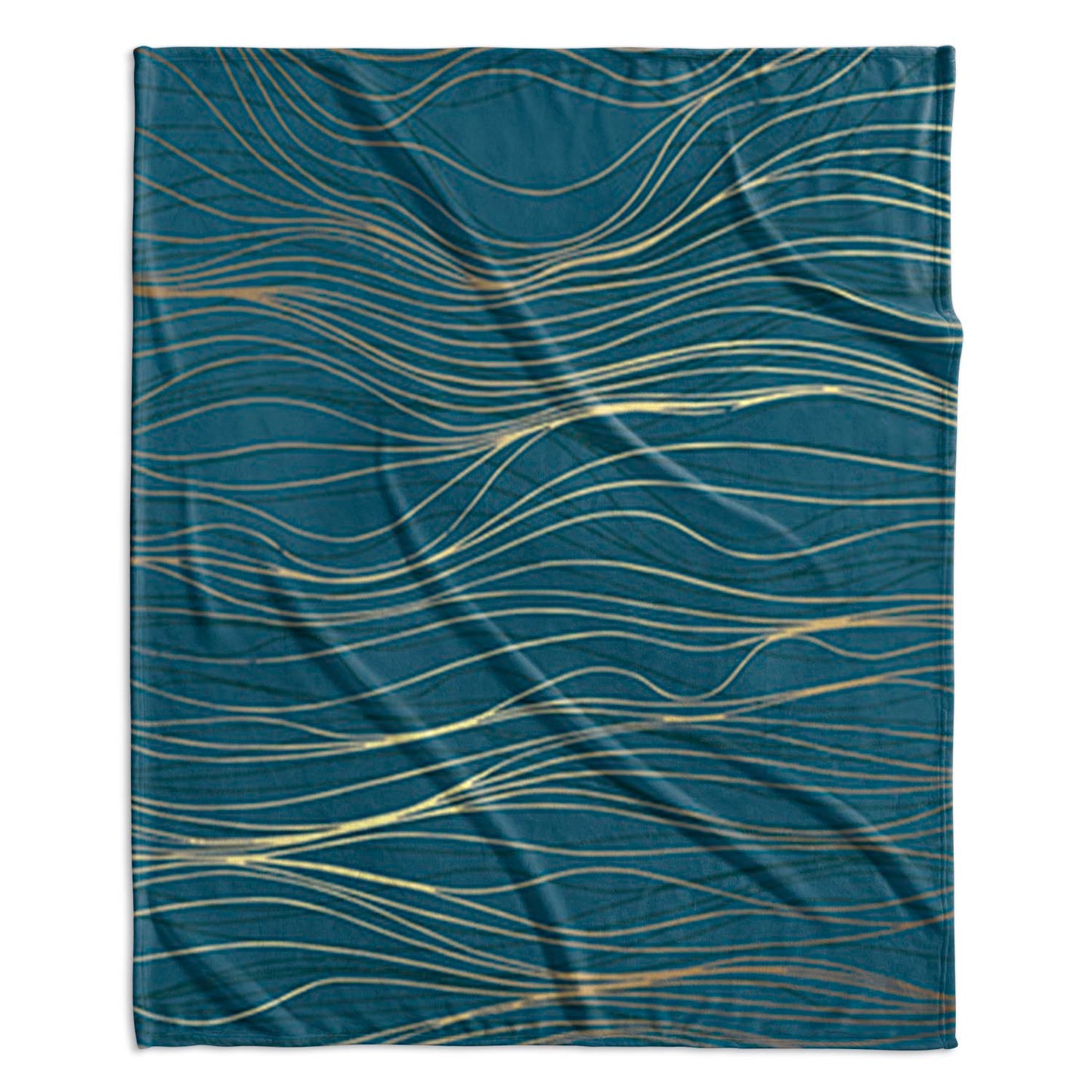 Golden Waves Velvet Blanket