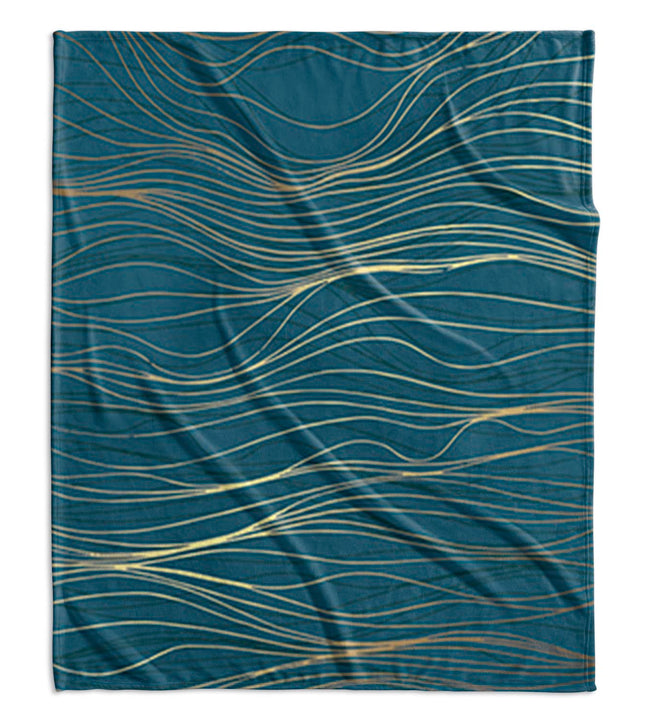 Golden Waves Velvet Blanket