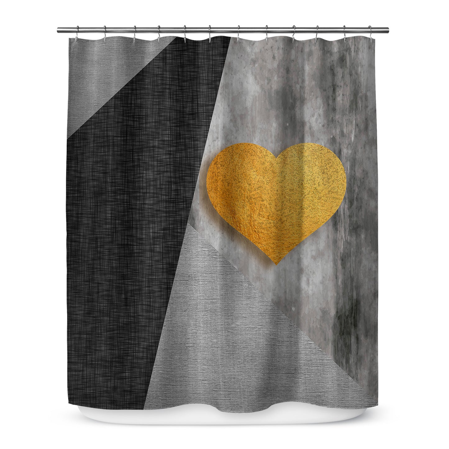 Gray Scale Love Shower Curtain